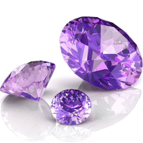 NWOT 925 Silver Amethyst Necklace & Earring Set - Picture 10 of 10